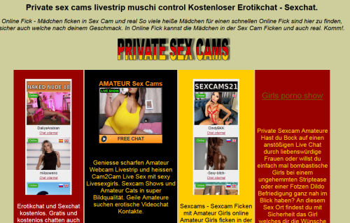 Sexcam Erotik Chat und deutschsprachge Livesex Cams mit Cam2Cam. 
